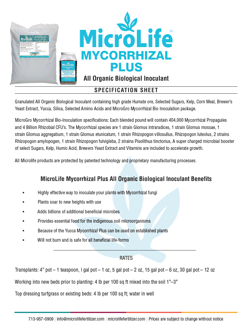 MicroLife Mycorrhizal Plus | 40 LB Bag