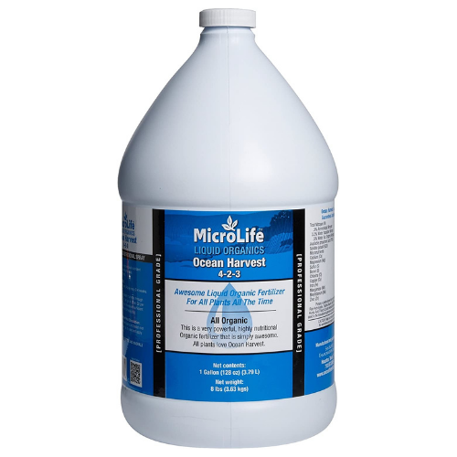 liquid organic plant fertilizer MicroLife Liquid Fertilizer Ocean Harvest 4-2-3