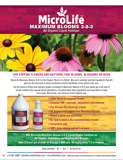 MicroLife Maximum Blooms 3-8-3 | 1 Quart