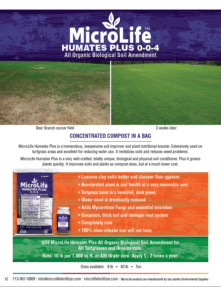 MicroLife Fertilizer Humates Plus 004 40 LB Bag Healthy Soil