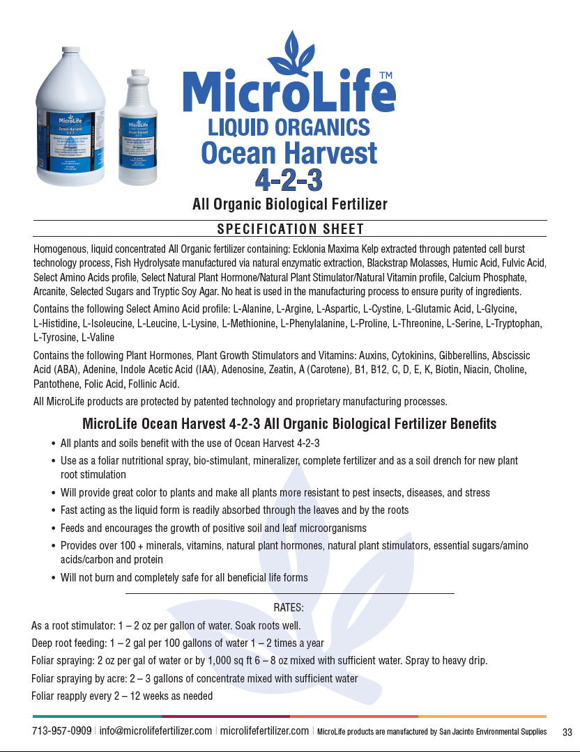 MicroLife Ocean Harvest 4-2-3 | 1 Gallon