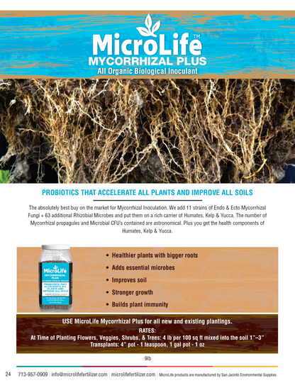 MicroLife Mycorrhizal Plus | 9 LB Jug