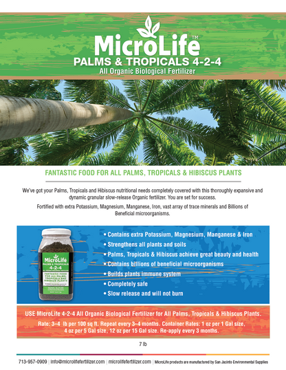 MicroLIfe Palms & Tropicals 4-2-4 | 7 LB Jug